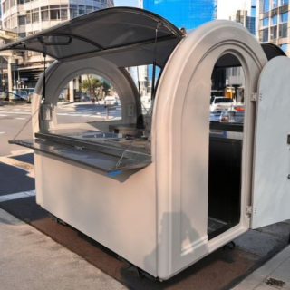 Food truck Krémový 1,6 m široký  barva 9001  materiál lamino